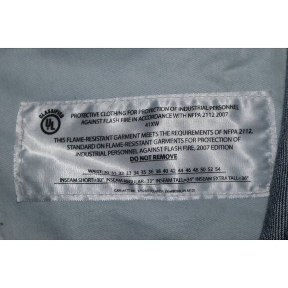 Carhartt FR Flame Resistant Denim Work Jeans Blue 38x34 FRB160 Made Mexico - Picture 7 of 7